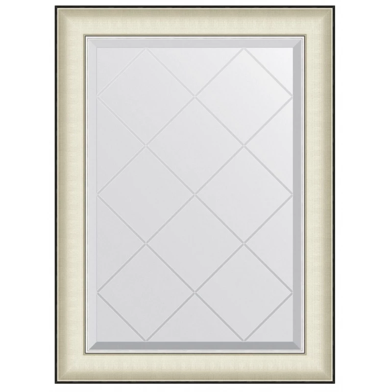 Зеркало 64x87 см белая кожа с хромом Evoform Exclusive-G BY 4567