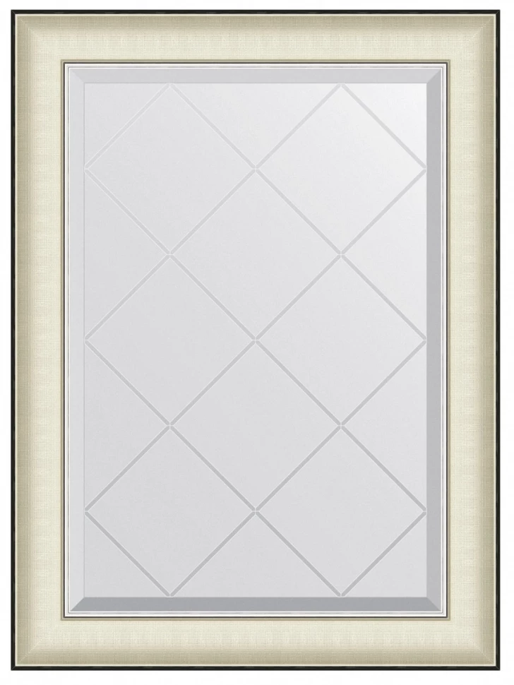 Зеркало 64x87 см белая кожа с хромом Evoform Exclusive-G BY 4567
