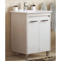 Тумба белый глянец/лайн 72 см Corozo Лорена SD-00000356