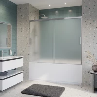 Шторка на ванну Cezares Tandem Soft TANDEM-SOFT-VF-2-170/145-P-Cr 170 см, профиль хром, стекло текстурное