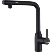 Смеситель для кухни Paulmark Viper Vi213105-AN с подключением к фильтру, выдвижным изливом, антрацит