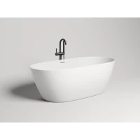 Ванна из литьевого мрамора Salini S-Stone Sofia 102521M 164,5x75,5 см, отдельностоящая, белый матовый
