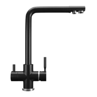 Смеситель для кухни с подключением к фильтру Ulgran ультра-черный U-016-344