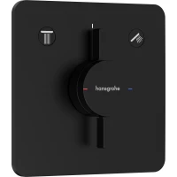 Смеситель для ванны Hansgrohe DuoTurn Q 75414670 встраиваемый, черный матовый