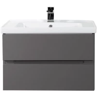 Тумба под раковину Art&Max Techno AM-Techno-900-2C-SO-ZB815 87 см, подвесная, смоки софт