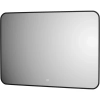 Зеркало Defesto Aura DF 2969SH 100x70 см, с LED-подсветкой, сенсорным выключателем, диммером, черный матовый