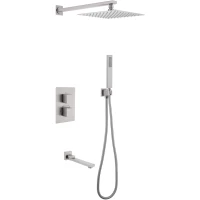 Душевой комплект Abber Daheim AF8250SP 250 мм, с термостатом, сатин