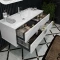 Комплект мебели белый глянец/хром 121 см Opadiris Ибица - 6