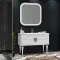 Комплект мебели белый глянец/хром 121 см Opadiris Ибица - 10