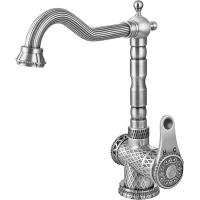 Смеситель для кухни Zorg Antic A 408K-SL серебро