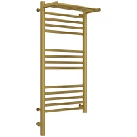 Полотенцесушитель электрический 800x400 состаренная латунь МЭМ левый Сунержа Богема с полкой 3.0 051-5806-8040