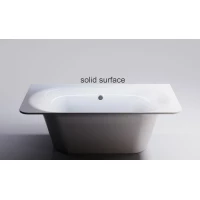 Ванна из литьевого мрамора Astra-Form Прима Solid Surface 01010079 185x90 см, отдельностоящая, белый матовый