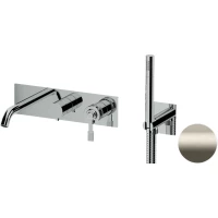 Смеситель для ванны Remer Atelier AL53D2XV встраиваемый, с душевым гарнитуром, нержавеющая сталь