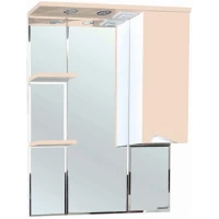 Зеркальный шкаф 75x100,3 см бежевый глянец/белый глянец R Bellezza Эйфория 4619113001079