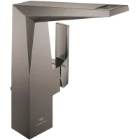 Смеситель для раковины Grohe Allure Brilliant 24400AL0 с донным клапаном, темный графит матовый
