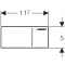 Дистанционная клавиша смыва Geberit Sigma 70 белое стекло, для бачков Sigma 12 см 115.630.SI.1 - 2
