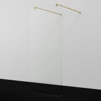 Душевая перегородка WasserKRAFT Vechte 60W39PG 89,4 см, профиль золотой, стекло прозрачное