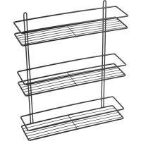 Полка для ванной Fixsen FX-730B-3 40 см, тройная, черный матовый