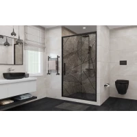 Душевая дверь 120-140 см Deto FB120 прозрачное с рисунком