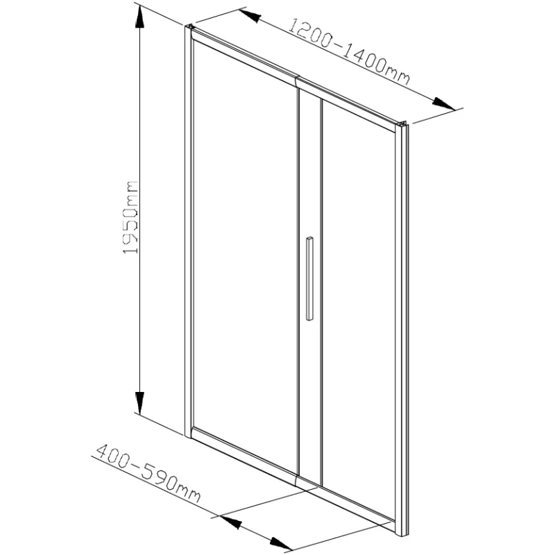 Душевая дверь 120-140 см Deto FB120 прозрачное с рисунком