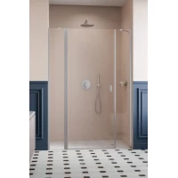 Душевая дверь Radaway Nes Brushed Nickel DWJS 140 Left 10038140-91-01L 140 см L, профиль никель матовый, стекло прозрачное