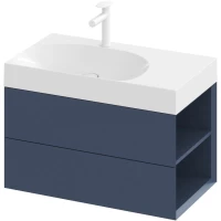 Тумба под раковину Ravak Lite X000001887 80 см R, подвесная, синий матовый