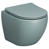 Унитаз подвесной Grossman GR-4455MNMS безободковый, с сиденьем микролифт, мятный матовый