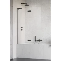 Шторка на ванну Radaway Essenza 8 SL Black PND II 120 Left 10500120-54-01L 120 см L, профиль черный матовый, стекло прозрачное