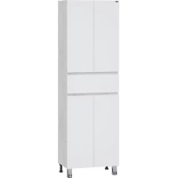 Пенал Санта Марс 700414 напольный, белый глянец/светлый дуб