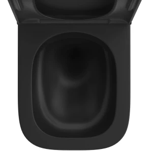 Изображение товара унитаз подвесной wellsee pure 182604000 + 182618000 безободковый, с сиденьем микролифт, черный матовый