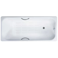 Ванна чугунная Delice Aurora DLR230605R-AS 170x70 см, с отверстиями под ручки, антискользящим покрытием, белый