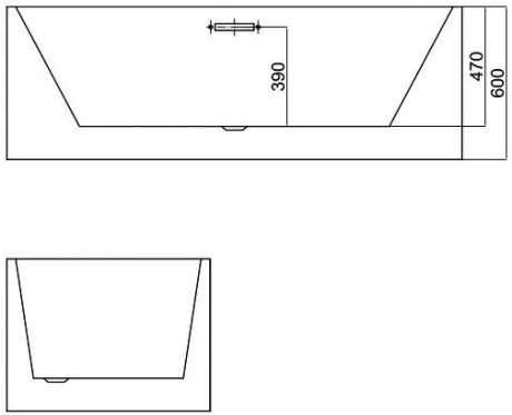 Акриловая ванна 178,5х80 см Black & White Swan 107SB85