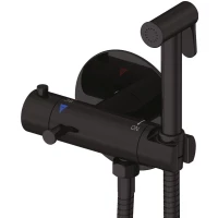 Гигиенический душ Rose R915H с термостатом, черный матовый