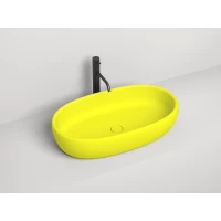 Раковина-чаша Salini S-Stone Luce 110721MF 69x39,5 см, накладная, покраска по RAL матовый полностью