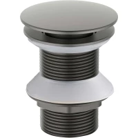 Донный клапан для раковины Aquatek AQ6003BGM без перелива, оружейная сталь матовый