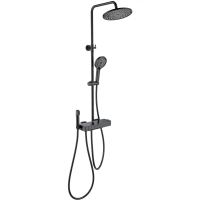 Душевая система Wonzon & Woghand Muse Forte WW-B3580-MB 255 мм, с термостатом, черный матовый