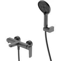 Смеситель для ванны DQ Dusseldorf DA1723206 с душевым гарнитуром, графит