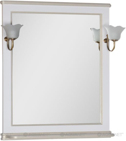 Фото - Зеркало 82,2х100 см белый/золото Aquanet Валенса 00182650 зеркало 92 2х100 см белый серебро aquanet валенса 00180040