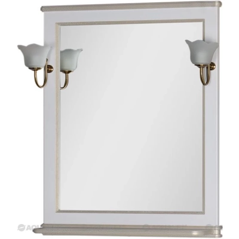 Зеркало 82,2x100 см белый/золото Aquanet Валенса 00182650