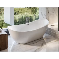 Акриловая ванна Ceruttispa Nemi CT10506 170x74 см, отдельностоящая, белый