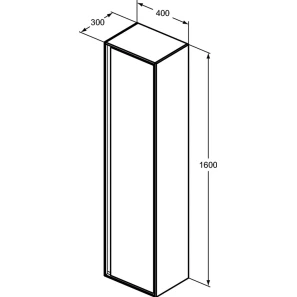 Изображение товара подвесная колонна с реверсивной дверцей белый глянец/белый матовый ideal standard connect air e0832b2