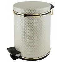 Мусорное ведро 3л, бежевый золото квадратики Camelos 03LG-10-9