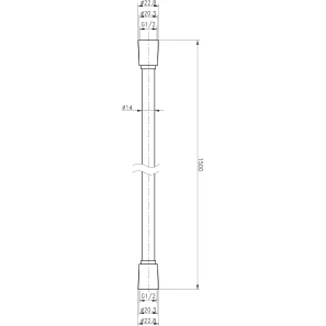 Изображение товара душевой шланг 150 мм cezares czr-fmd-150-nop