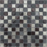 Мозаика Naturelle 8 Alcantara Nero 23x23x8