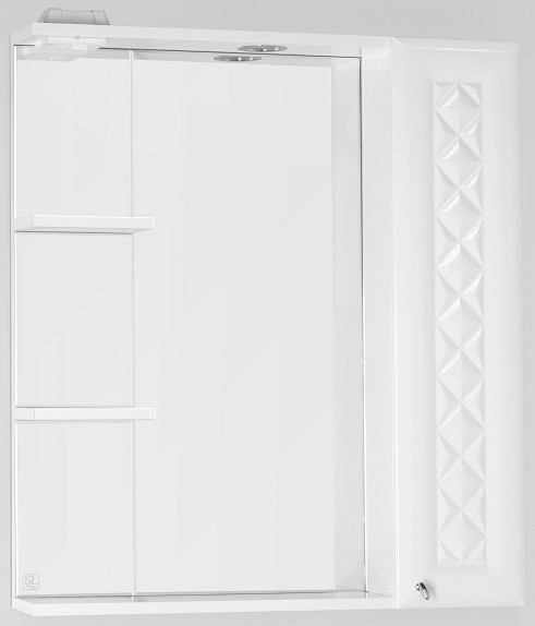 Зеркальный шкаф 75х86 см белый глянец Style Line Канна LC-00000295