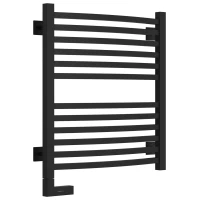 Полотенцесушитель электрический 600x500 черный матовый МЭМ левый Сунержа Аркус 2.0 31-5604-6050