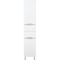 Пенал Corozo Бостон SD-00000910 напольный R, с бельевой корзиной, белый глянец/антик