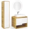 Комплект мебели белый/дуб 80 см Jorno Ronda Ron.01.80/P/D-W + Y18293 + Ron.02.80/P/W - 3