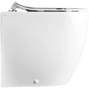 Изображение товара унитаз приставной axa glomp wcfs201401 безободковый, с сиденьем микролифт, белый глянец