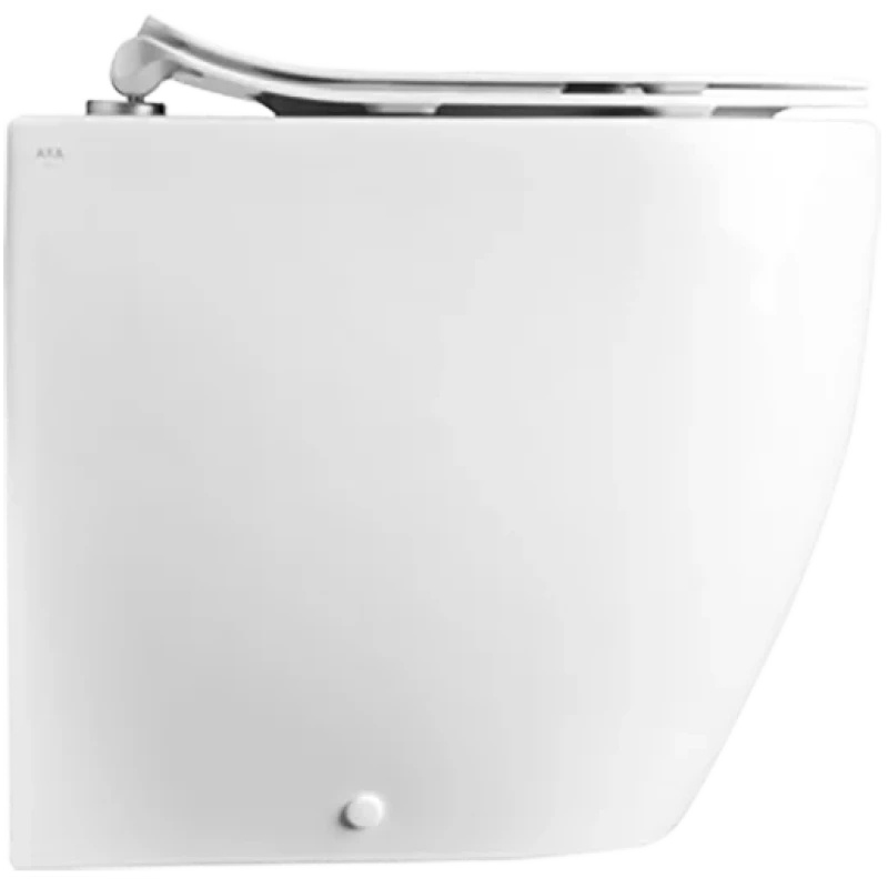 Унитаз приставной AXA Glomp WCFS201401 безободковый, с сиденьем микролифт, белый глянец